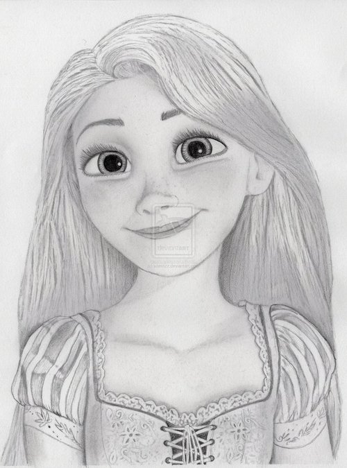 500x675 Tangled Sketch Uploaded By Courtz On We Heart It - Tangled Sketch