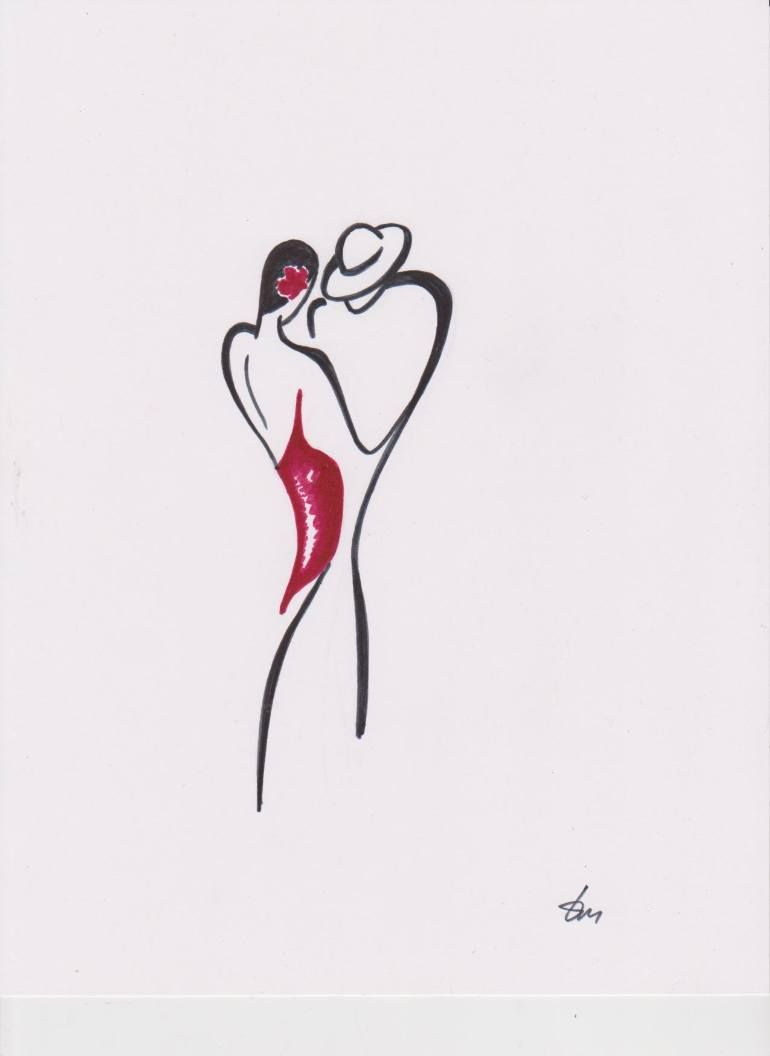 770x1056 Tango Drawing By Tatyana Markovtsev Zh E N Shch I N A - Tango Sketch