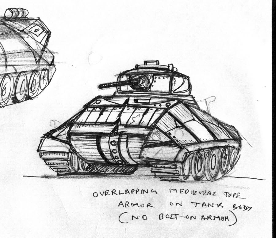 900x778 Guntank Sketches - Tank Sketch