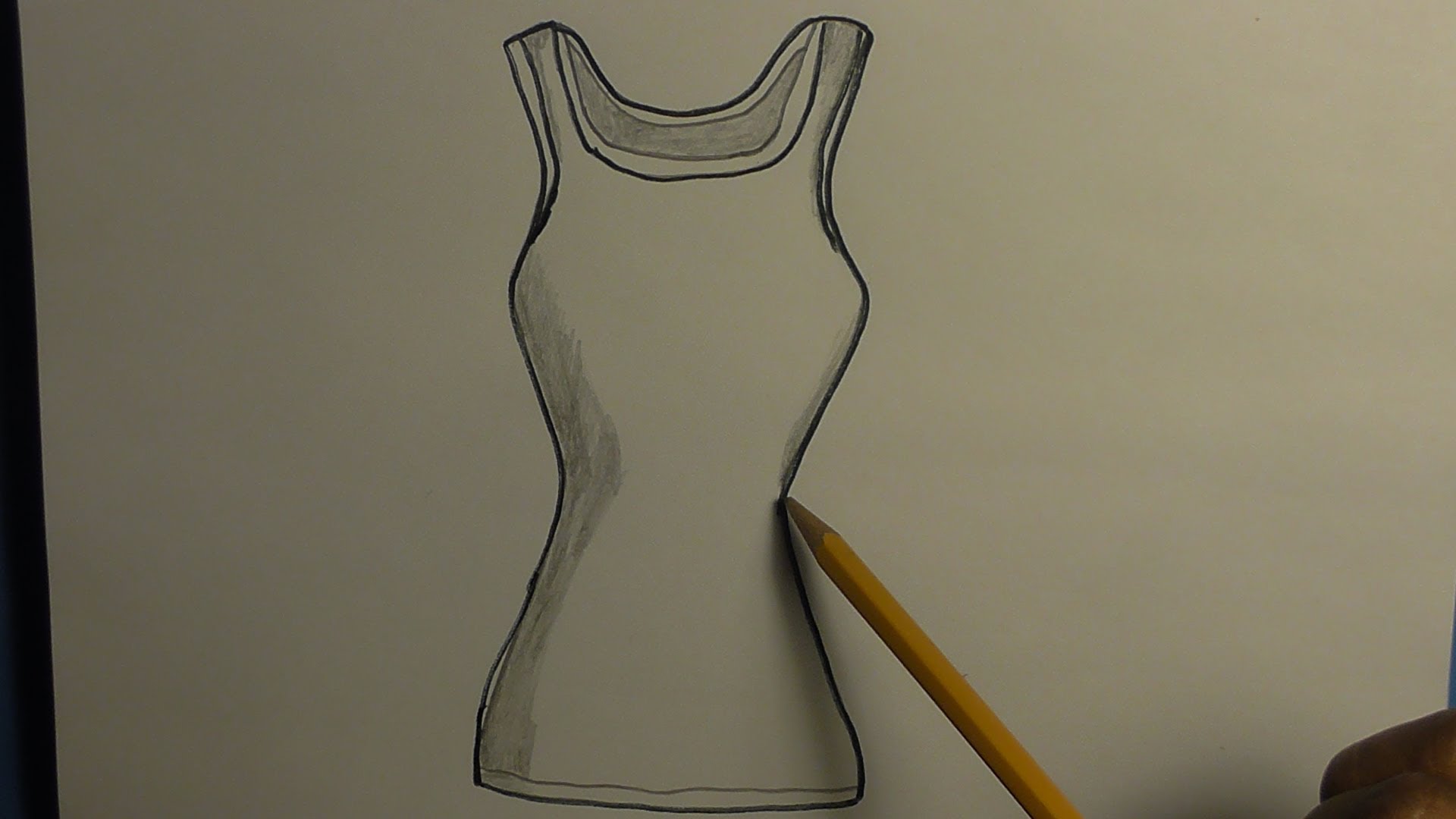 1920x1080 How To Draw A Tank Top - Tank Top Sketch