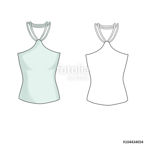 500x500 Fashion Illustration - Tank Top Sketch