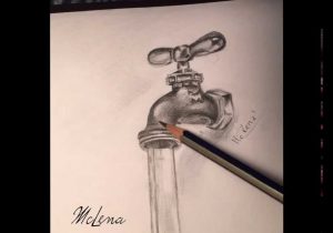 300x210 Water Tap Pencil Drawing How To Sketch A Water Tap - Tap Sketch