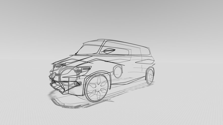 900x506 Gravity Sketch On Twitter Awesome Automotive Style Tape Drawing - Tape Sketch