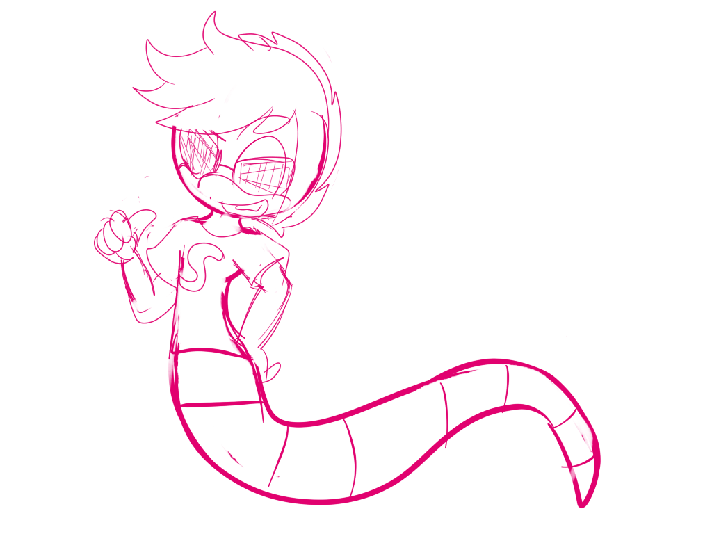 1024x768 Willy The Tapeworm Sketch Thing By Mongoosegoddess - Tapeworm Sketch