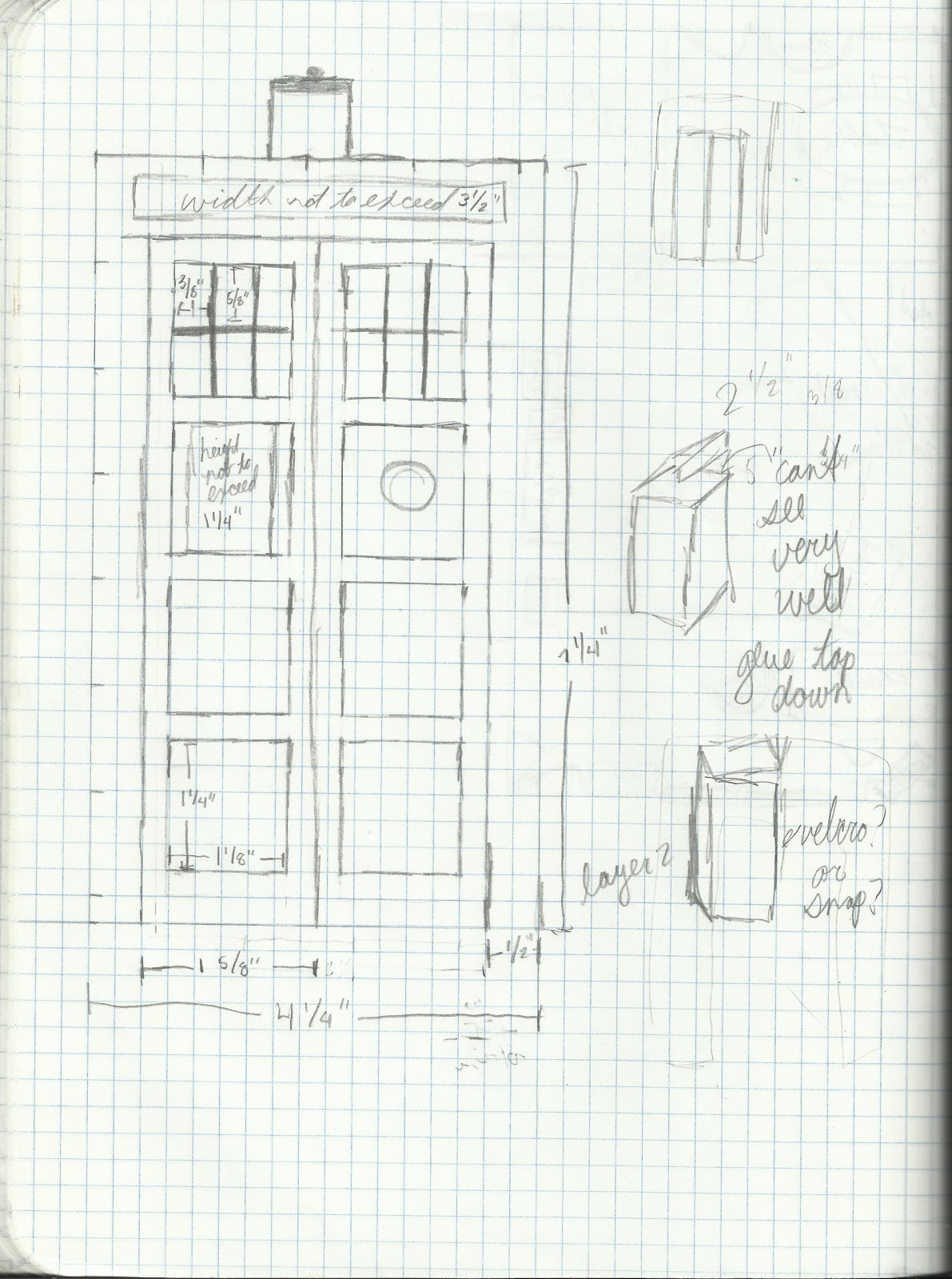 1191x1600 Just Folk Art Making A Tardis Gift Box - Tardis Sketch