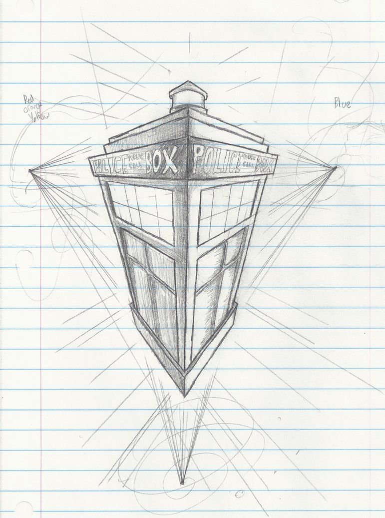 771x1037 Tardis Sketch By Hyperchaotix 3 Ptos De Fuga - Tardis Sketch