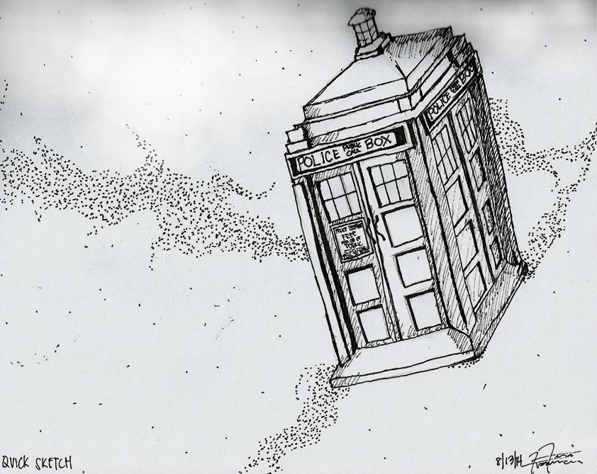 842x669 Tardis - Tardis Sketch