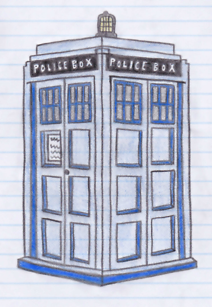 743x1075 Tardis Sketch By Vi0letdreamer - Tardis Sketch