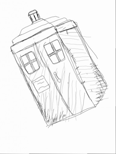 385x512 Tardis Sketch - Tardis Sketch