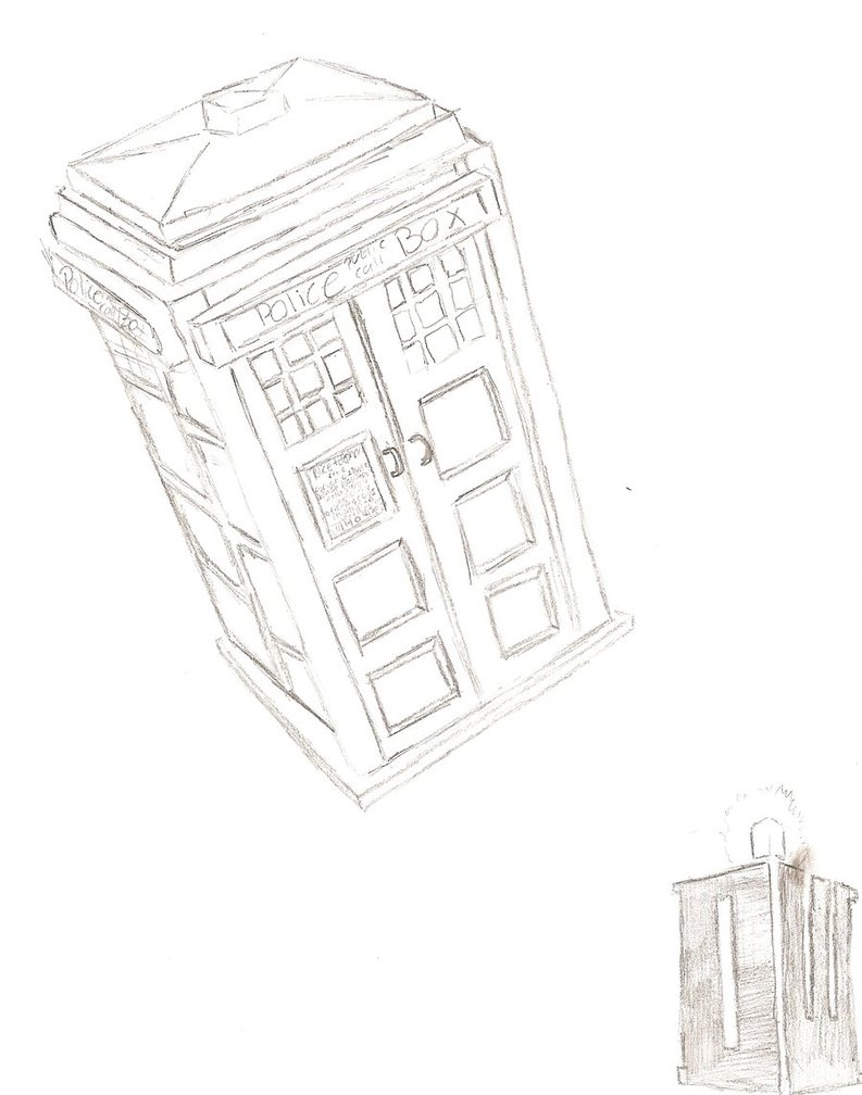 793x1008 The Tardis Sketch 1 By Dogonmahhead - Tardis Sketch