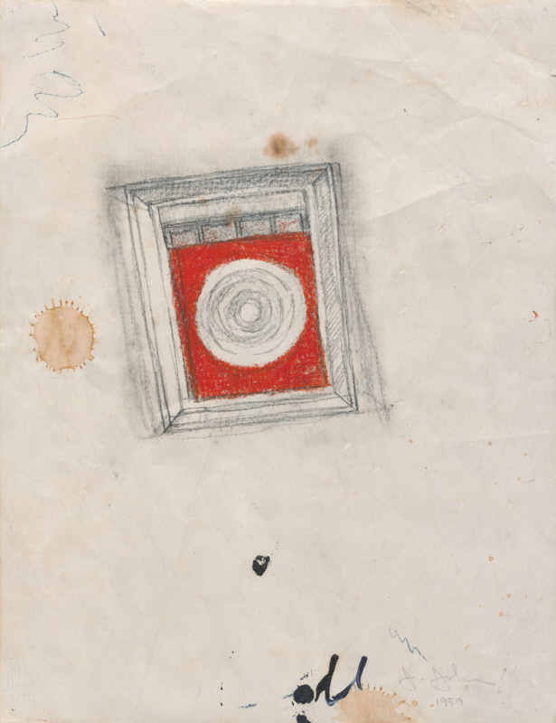 615x800 Jasper Johns, American, Born 1930 - Target Sketch