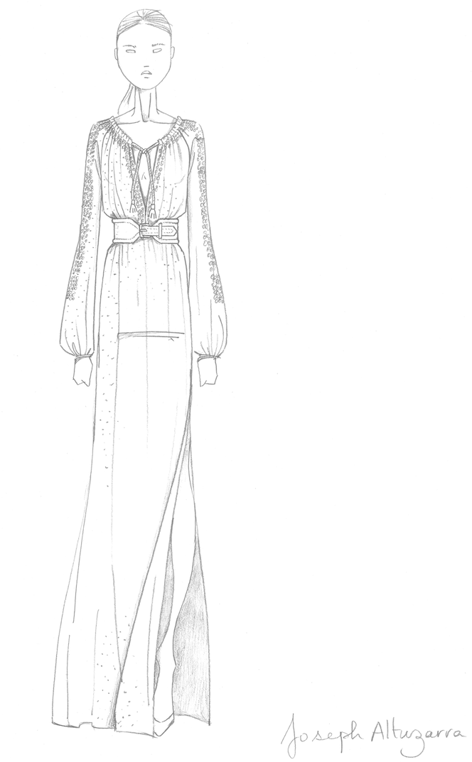 664x1073 This Sketch From Altuzarra For Target Is Everything - Target Sketch