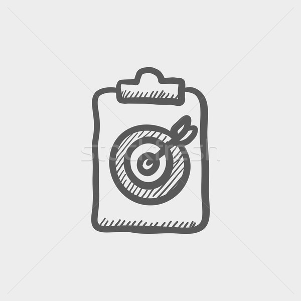 600x600 Business And Finance Target Sketch Icon Vector Illustration - Target Sketch