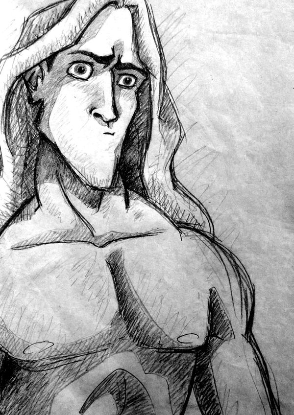600x848 Tarzan Sketch.. By Lilyeskapisti - Tarzan Sketch