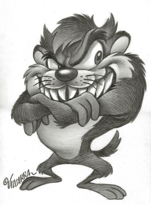 514x700 Joan Vizcarra - Tasmanian Devil Sketch
