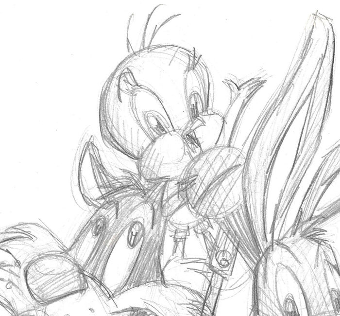 700x650 Looney Tunes Family - Tasmanian Devil Sketch