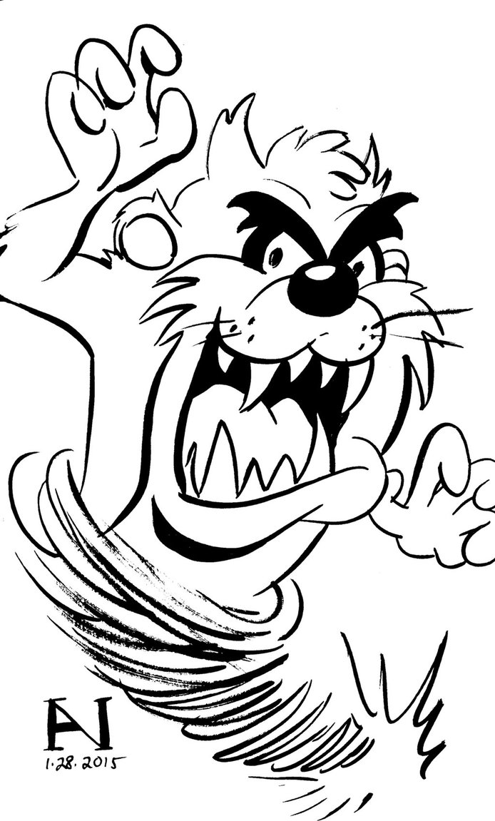 694x1151 Tasmanian Devil By Ianjmiller - Tasmanian Devil Sketch