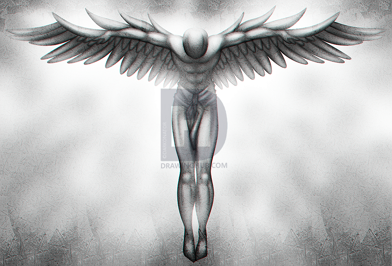 Ангел с распахнутыми крыльями
