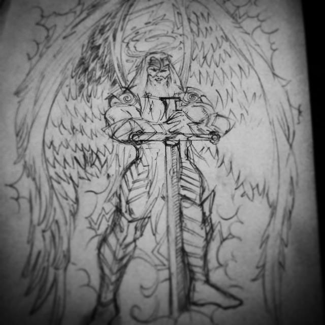 640x640 Nordic Angel For Tattoo To @samuelvitalino - Tattoo Angel Sketch