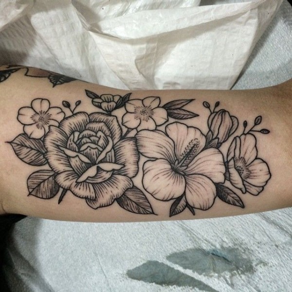 600x600 Flower Tattoo (2) - Tattoo Flower Sketch