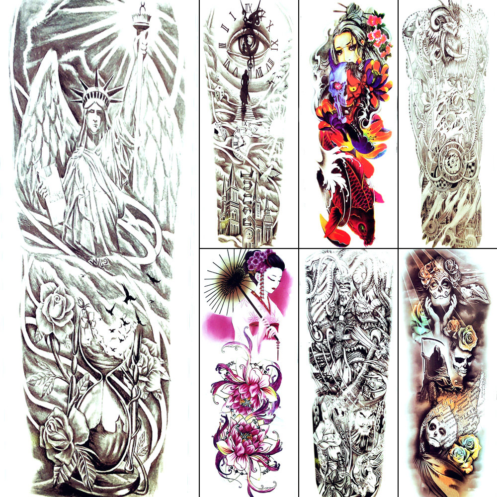 1000x1000 Body Art Drawing Temporary Tattoo Stickers Statue Of Liberty - Tattoo Girl Sketch