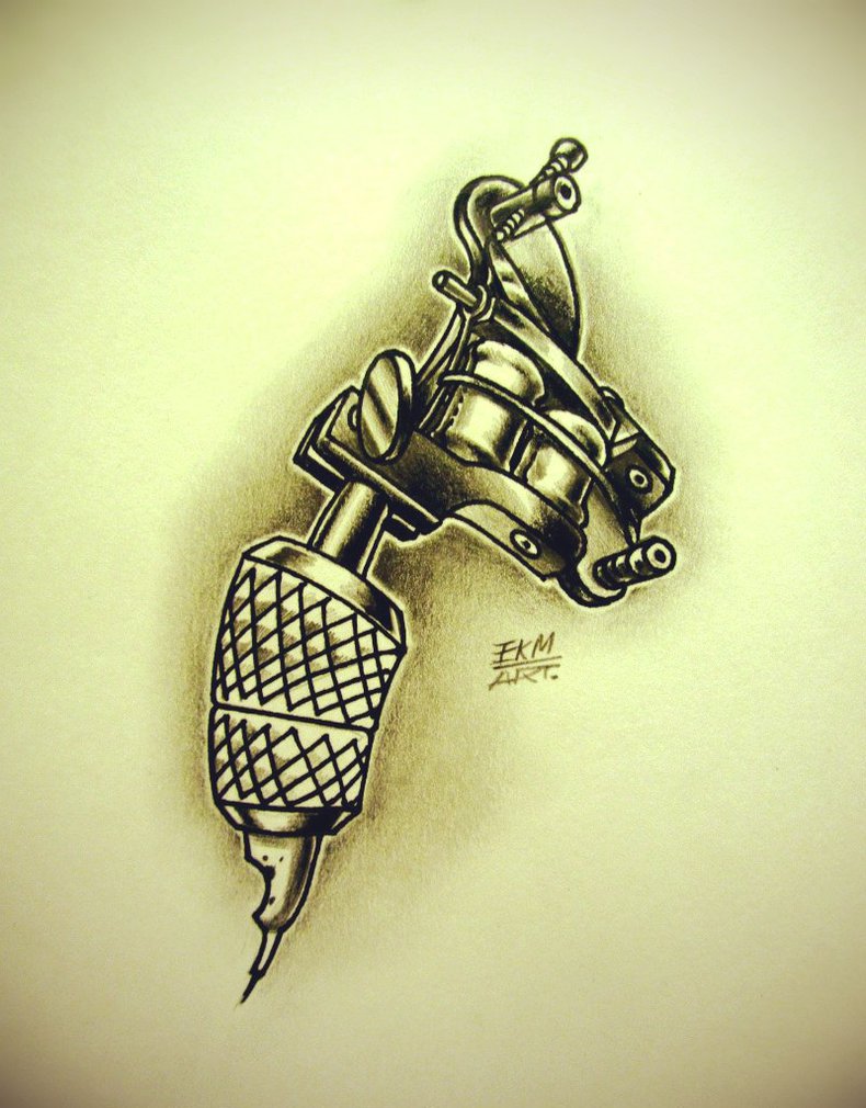 790x1010 My Tattoo Machine By Taylorweaved - Tattoo Machine Sketch