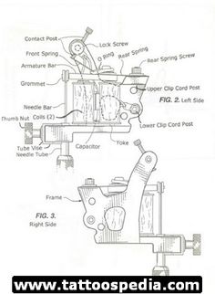 236x322 Tattoo Gun Diagram - Tattoo Machine Sketch