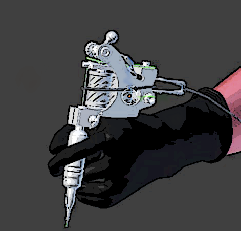 471x451 Tattoo Machine 3d Model In Machines 3dexport - Tattoo Machine Sketch