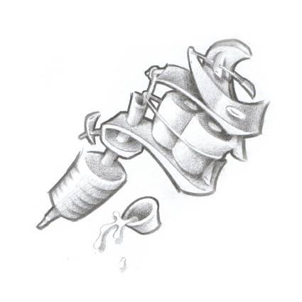 425x425 Tattoo Machine By Tatosxl - Tattoo Machine Sketch