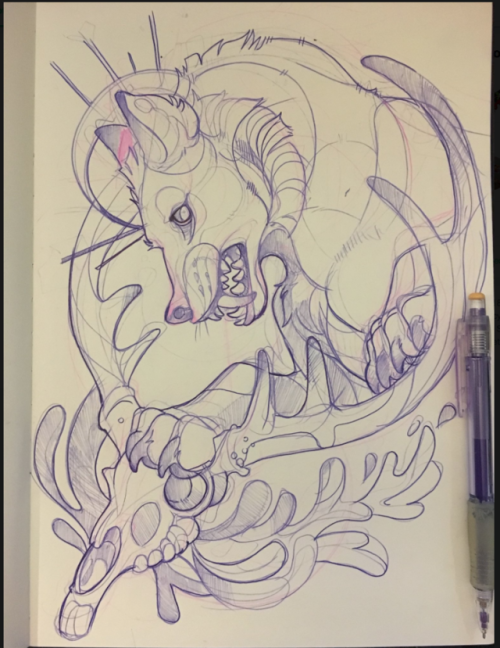 500x648 Wolf Tattoo Sketch Tumblr - Tattoo Sketch Art