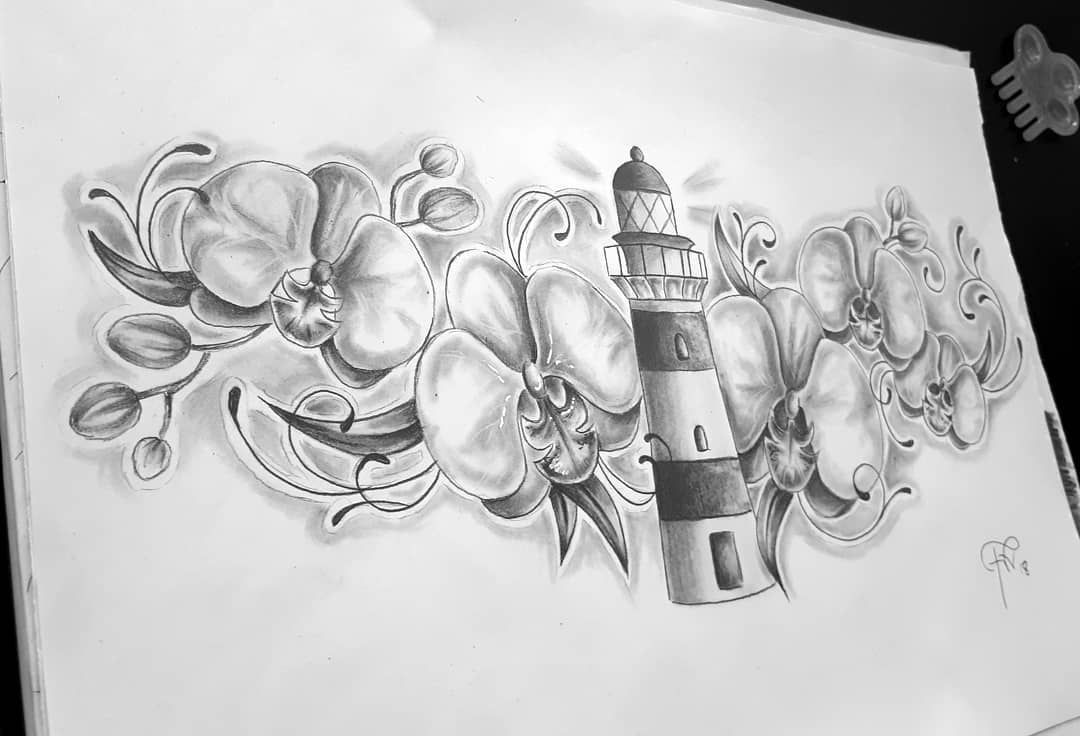 1080x736 Tattoo Sketch Art Lighthouse On Instagram - Tattoo Sketch Artist