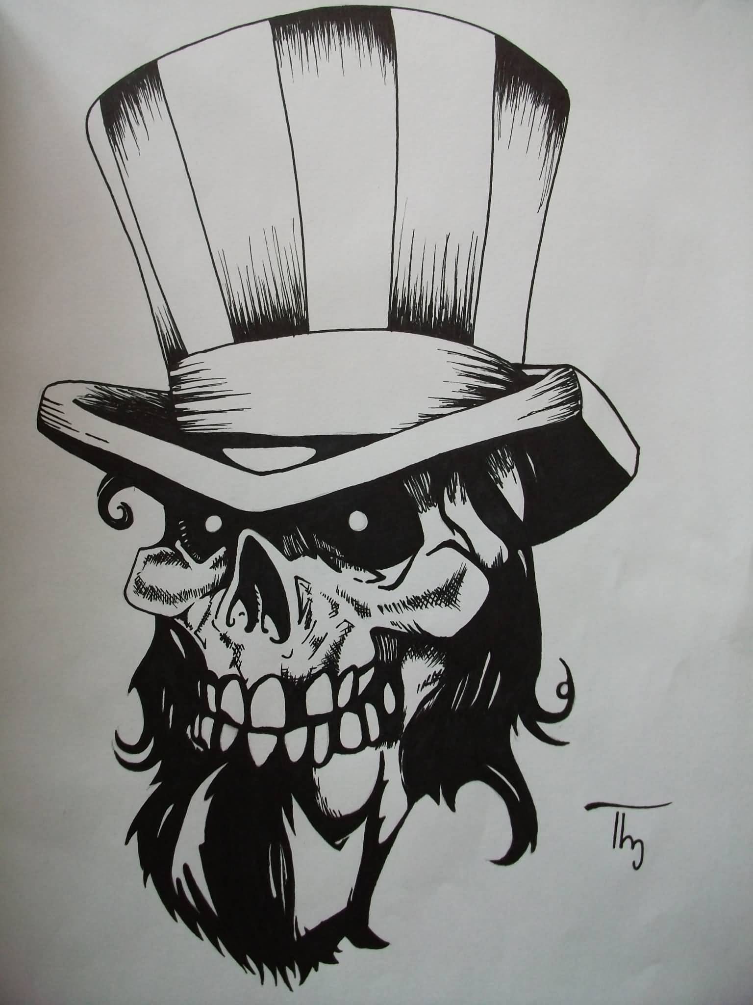 1536x2048 Awesome Scary Western Skull Tattoo Sketch By Lechadias - Tattoo Sketch Images