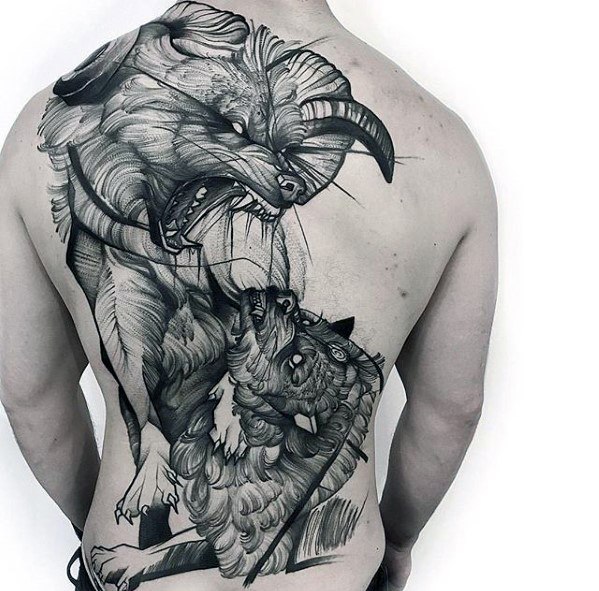 599x591 60 Sketch Tattoos For Men - Tattoo Sketch Images
