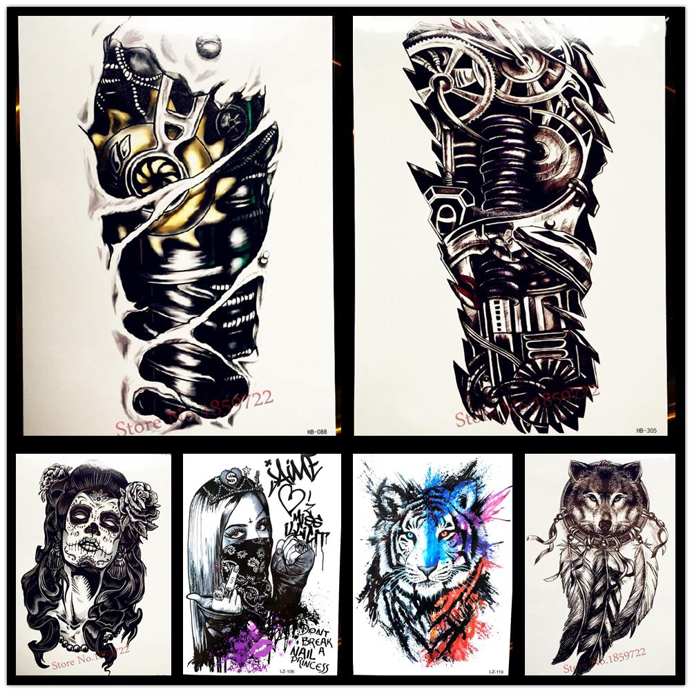 1002x1002 Men 3d Tattoo Robot Arm Waterproof Temporary Tattoo Stickers - Tattoo Sketch Online