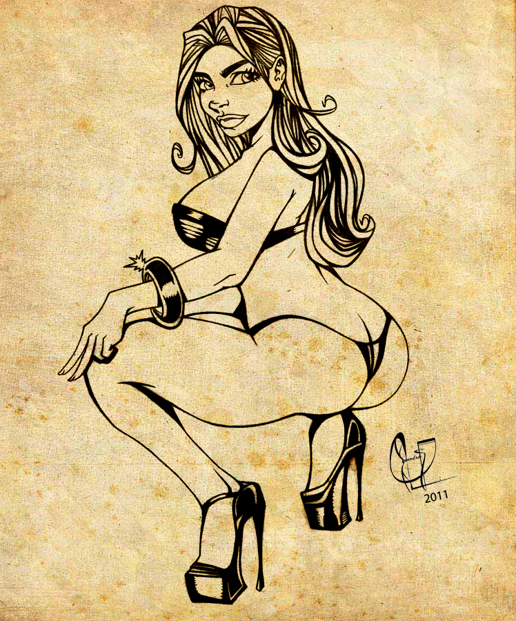 748x900 Girl Tattoo Sketch Paper Old By Leandrosans - Tattoo Sketch Paper