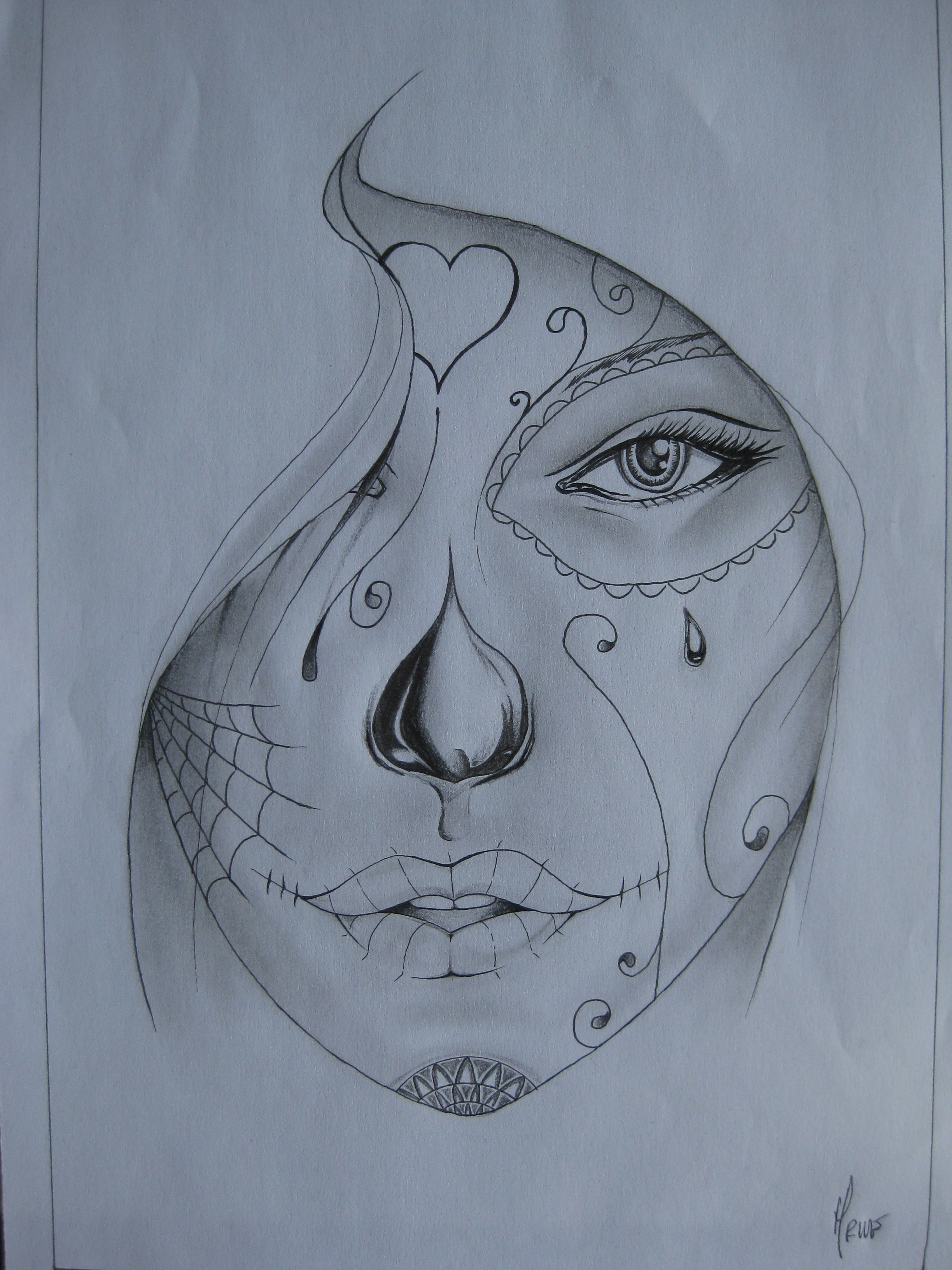 2448x3264 Santa Muerte, Tattoo, Draw Paper Tattoos Tattoos - Tattoo Sketch Paper