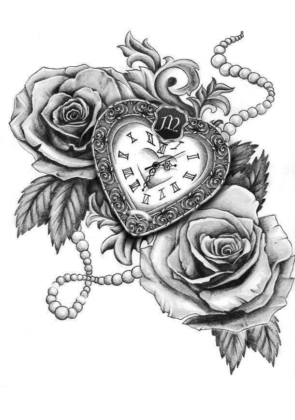 610x867 Papirouge - Tattoo Sketch Rose