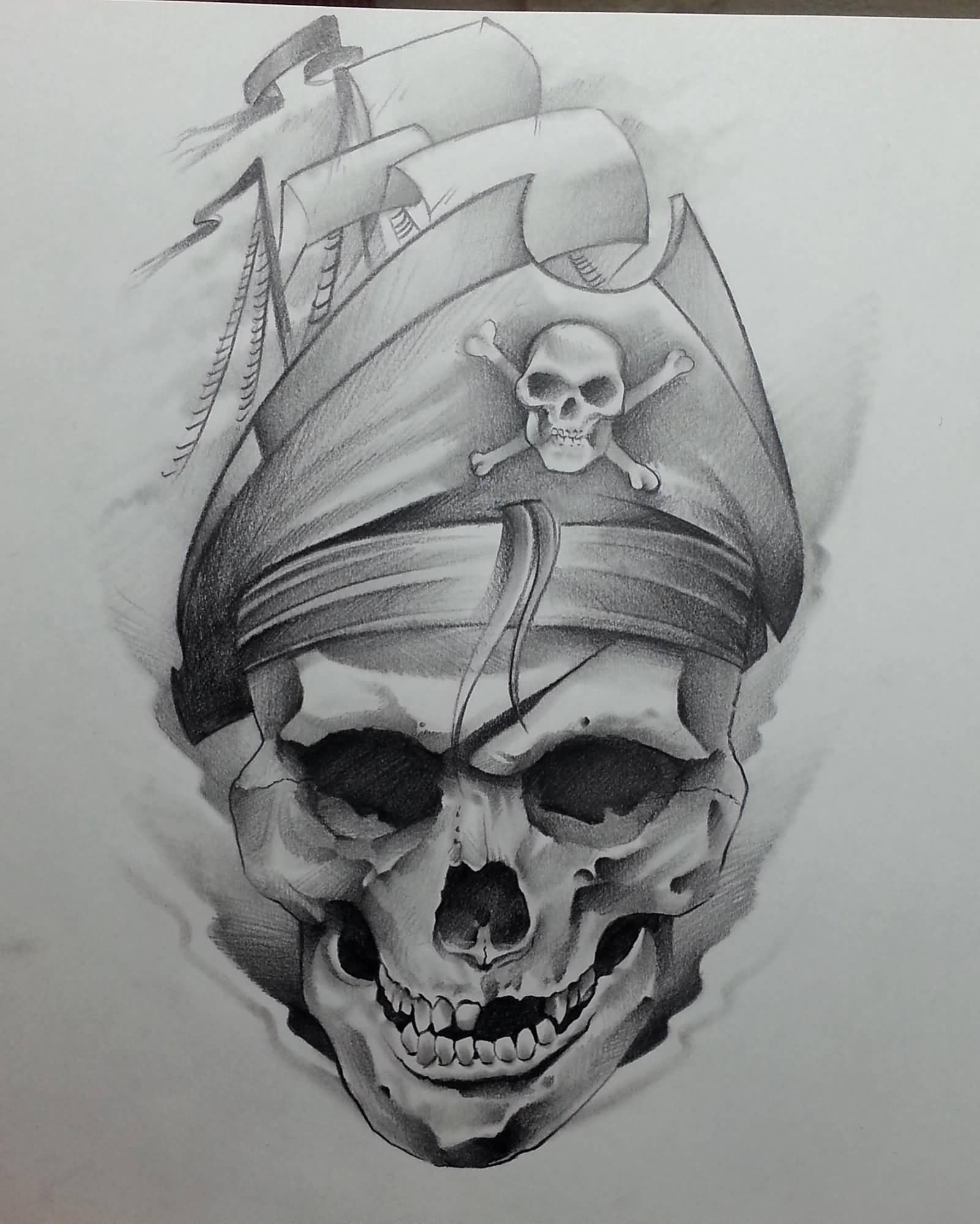 red skull sketch