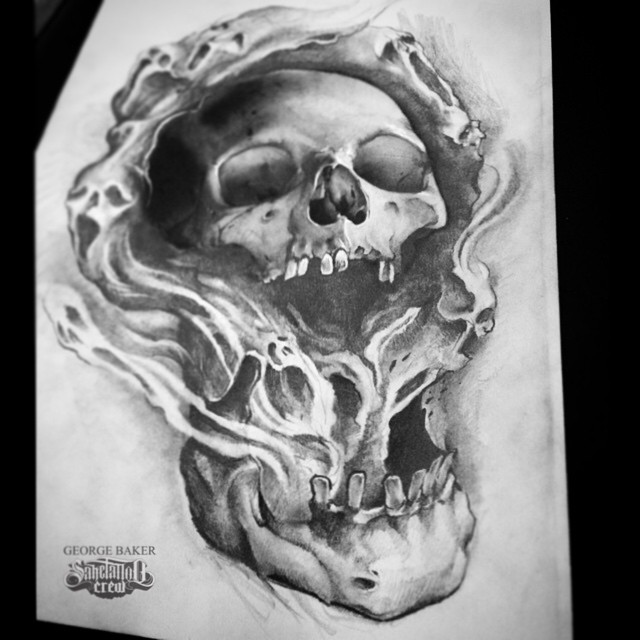 640x640 Realistic Skull Sketch Mastery By Baker! - Tattoo Skull Sketch