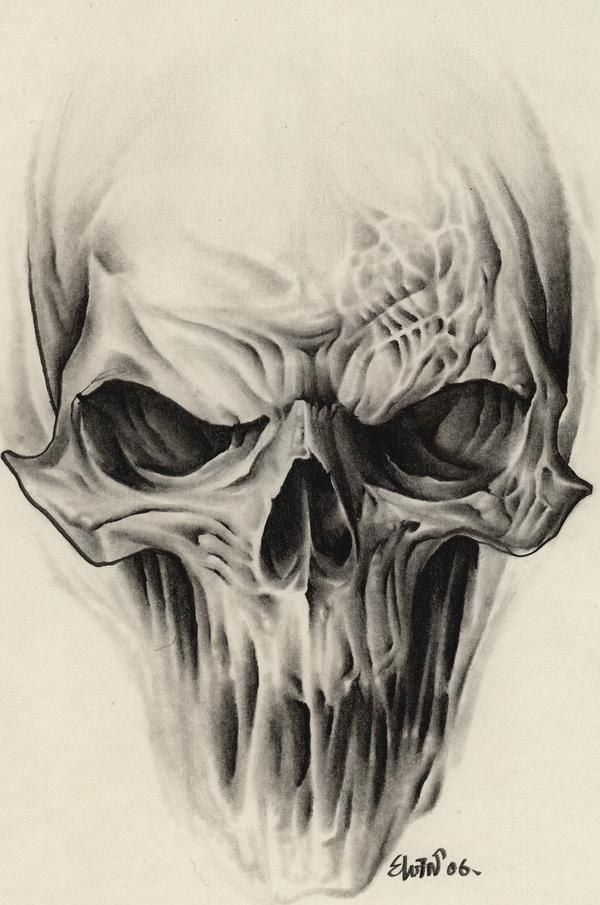 600x905 Tatto Ideas 2017 - Tattoo Skull Sketch