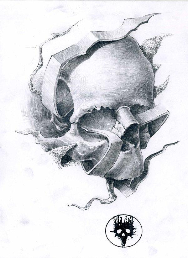 Tattoo Skull Sketch At Paintingvalley Com Explore Collection Of