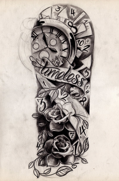 400x609 Timeless Sleeve Sketch By Willemxsm - Tattoo Sleeve Sketches