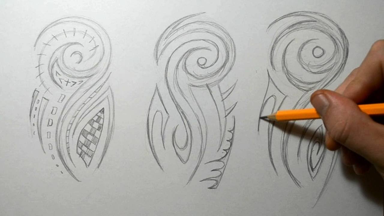 1280x720 Tribal Half Sleeve Sketching - Tattoo Sleeve Sketches