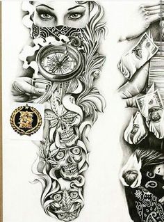 236x319 Hood Tattoo Drawings Gallery Tat Tattoos, Sleeve - Tattoo Sleeve Sketches
