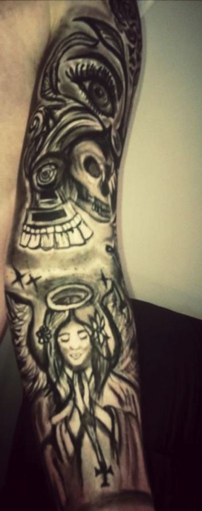 405x1024 40 Awesome Tattoo Sleeve Designs - Tattoo Sleeve Sketches