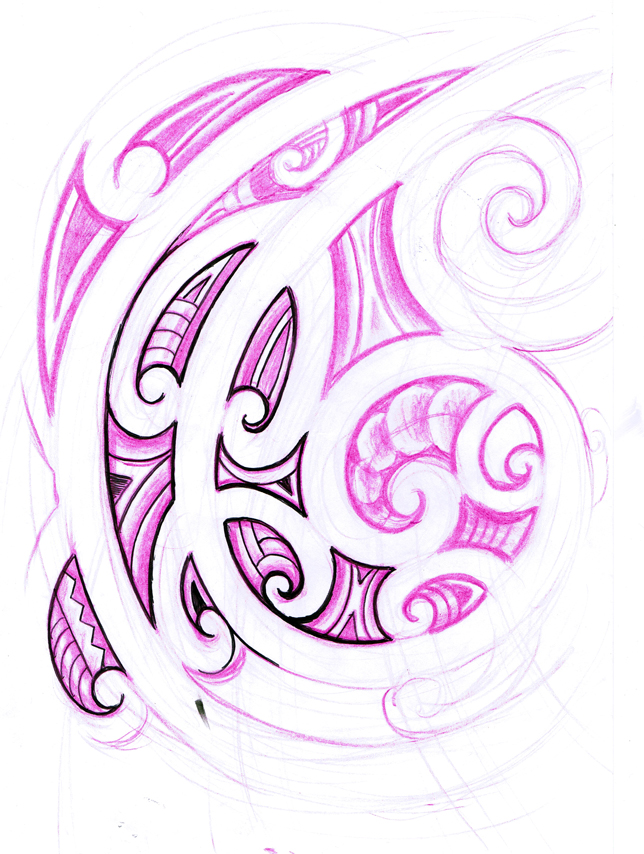 644x854 Maori - Tattoo Tribal Sketch