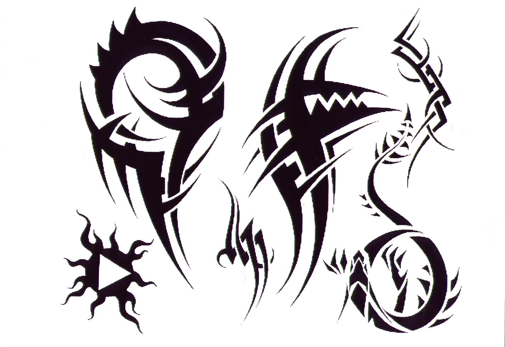 1734x1193 Tribal Clipart Tribal Pattern - Tattoo Tribal Sketch