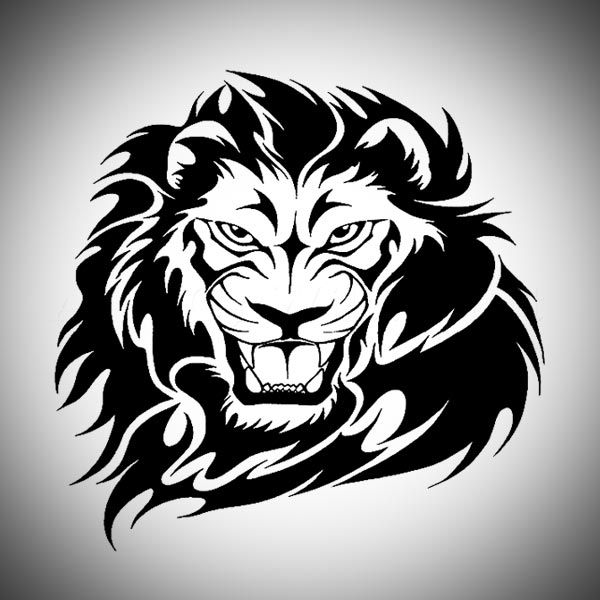 600x600 Collection Of Lion Tribal Tattoo Sketch - Tattoo Tribal Sketch