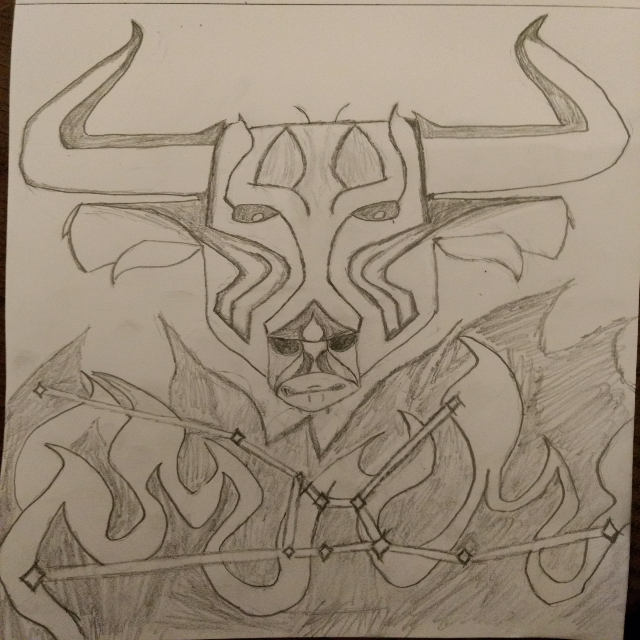 2142x2142 Ryanreynolds1389 Taurus Sketch Mens V Neck - Taurus Sketch