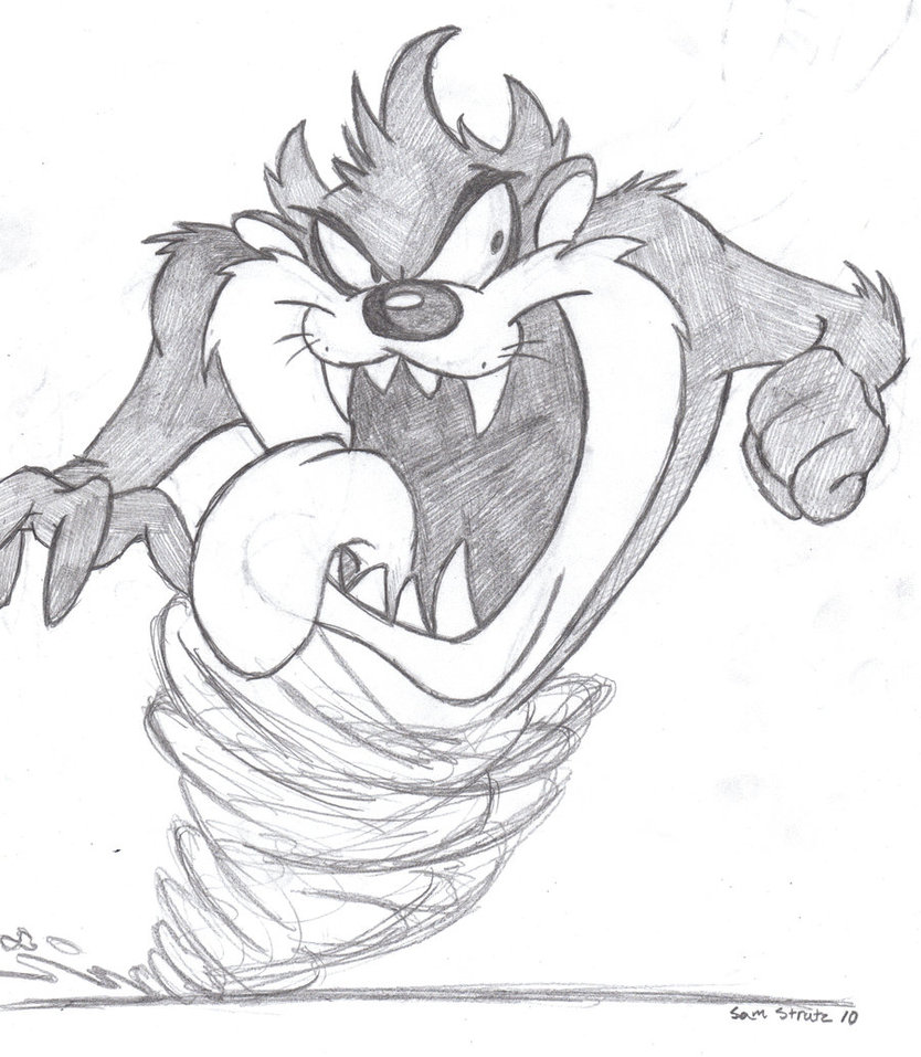 834x957 Taz By Phycosmiley - Taz Sketch